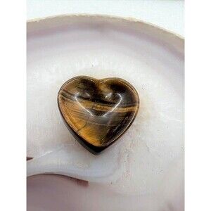Mini Yellow Tiger Eye Heart Shaped Bowl